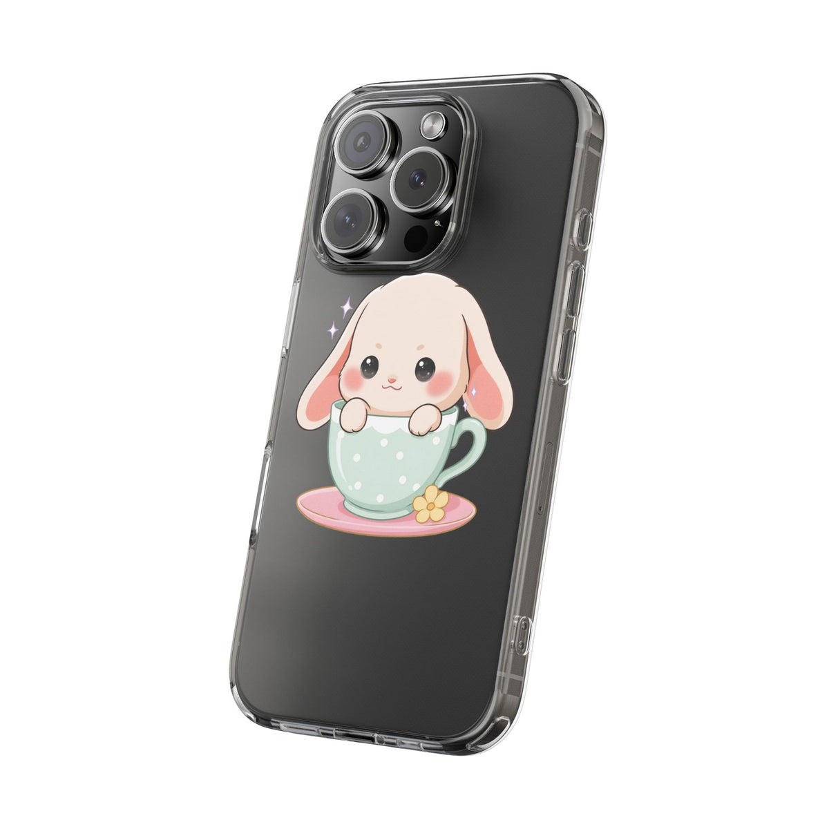 Kawaii Bunny Phone Case, Cute Teacup Rabbit