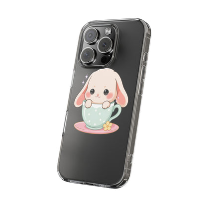 Kawaii Bunny Phone Case, Cute Teacup Rabbit