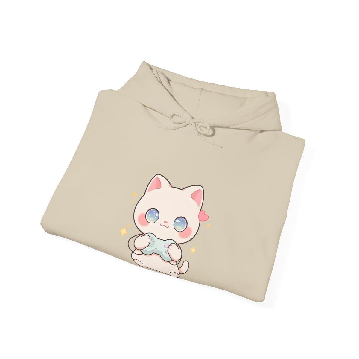 Kawaii Gamer Cat Hoodie for Cozy Gaming Nights