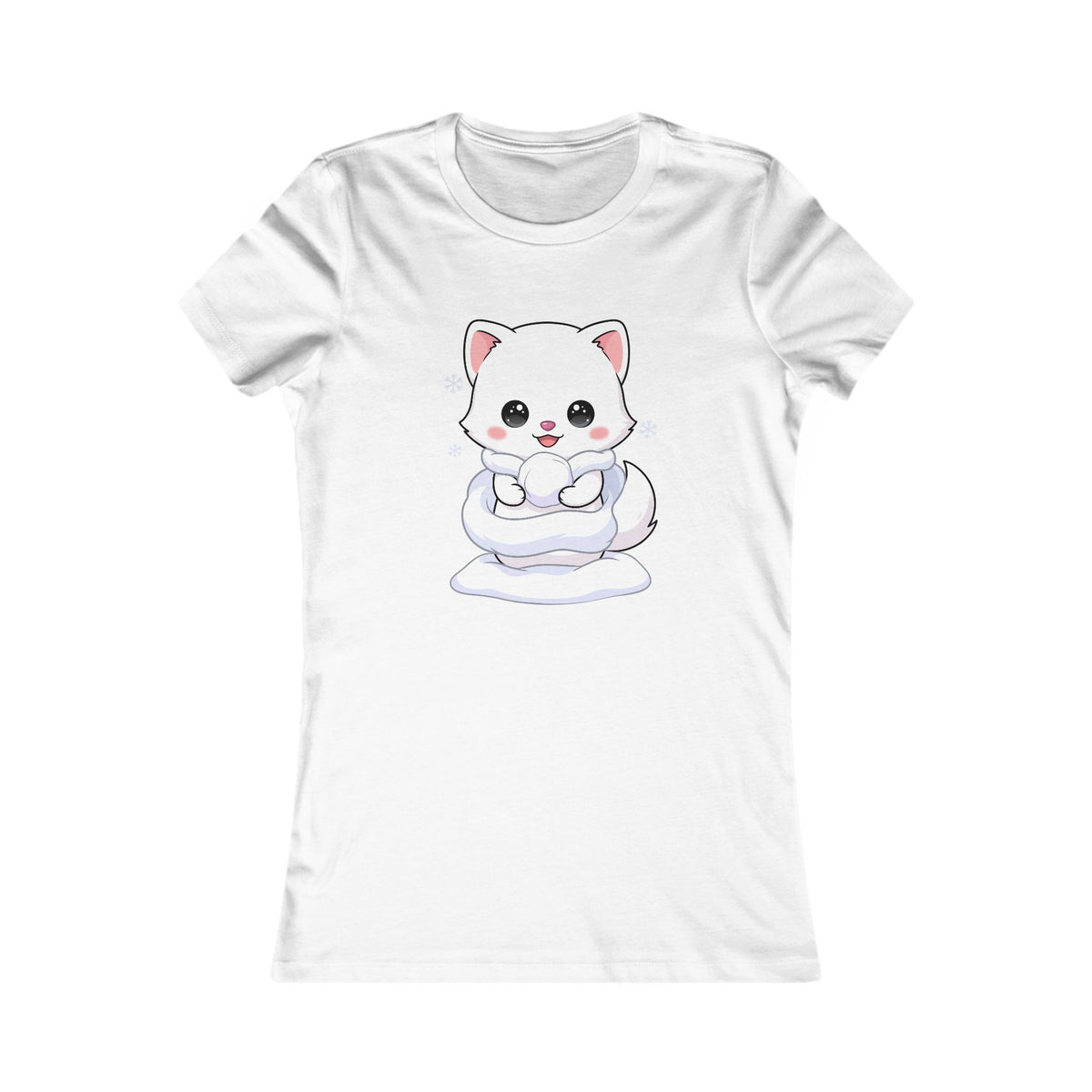 Kawaii Arctic Fox T-Shirt for Cute Winter Style