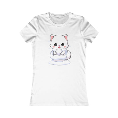 Kawaii Arctic Fox T-Shirt for Cute Winter Style