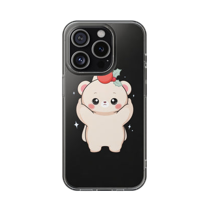 Kawaii Christmas Bear Phone Case for Cozy Holiday Days