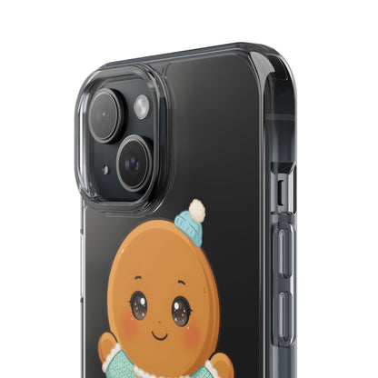 Kawaii Gingerbread Phone Case, Cute Christmas Sweater Cookie