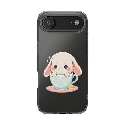 Kawaii Bunny Phone Case, Cute Teacup Rabbit