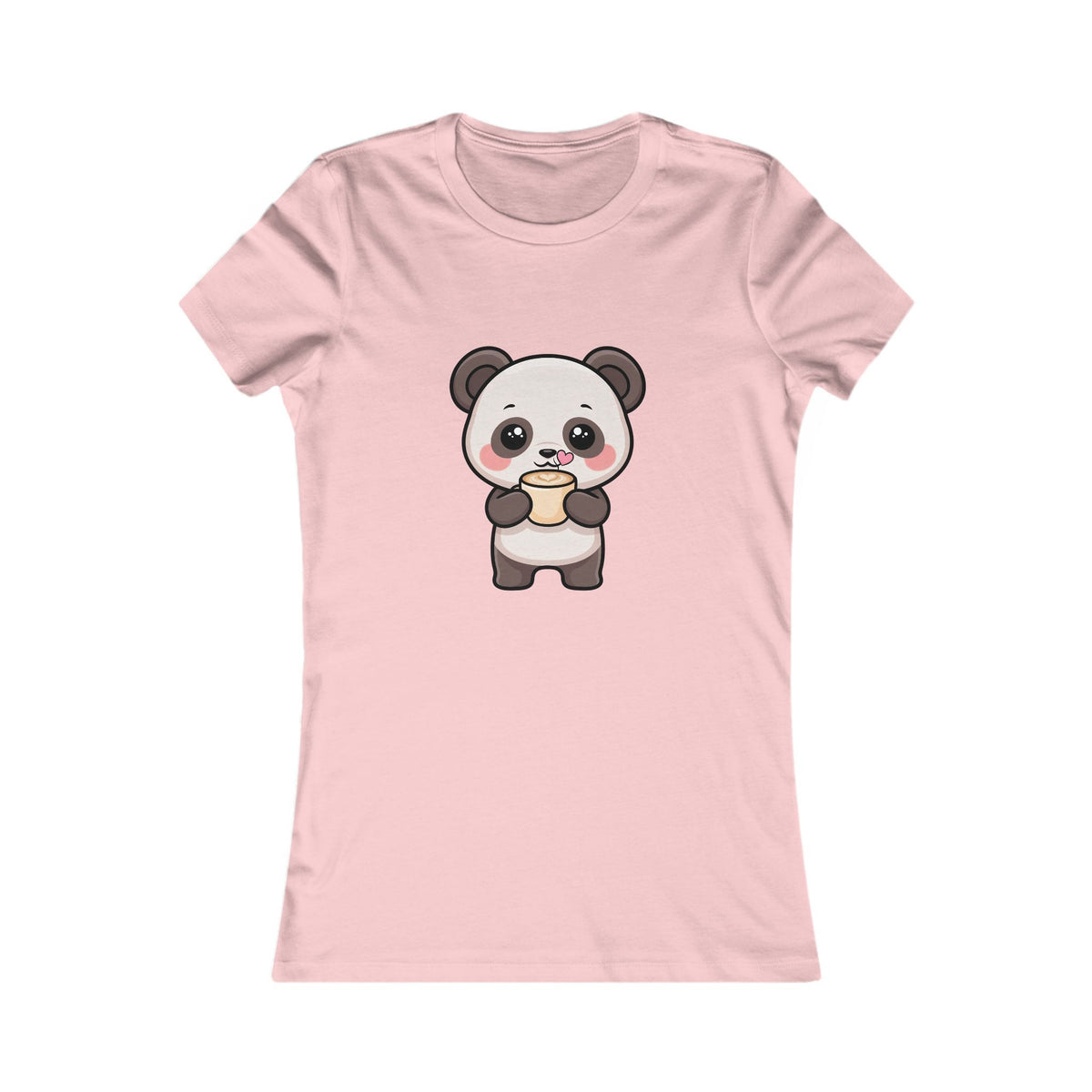 Kawaii Panda Latte T-Shirt for Coffee Lovers