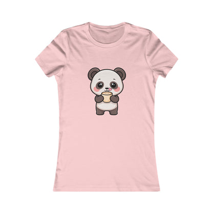 Kawaii Panda Latte T-Shirt for Coffee Lovers