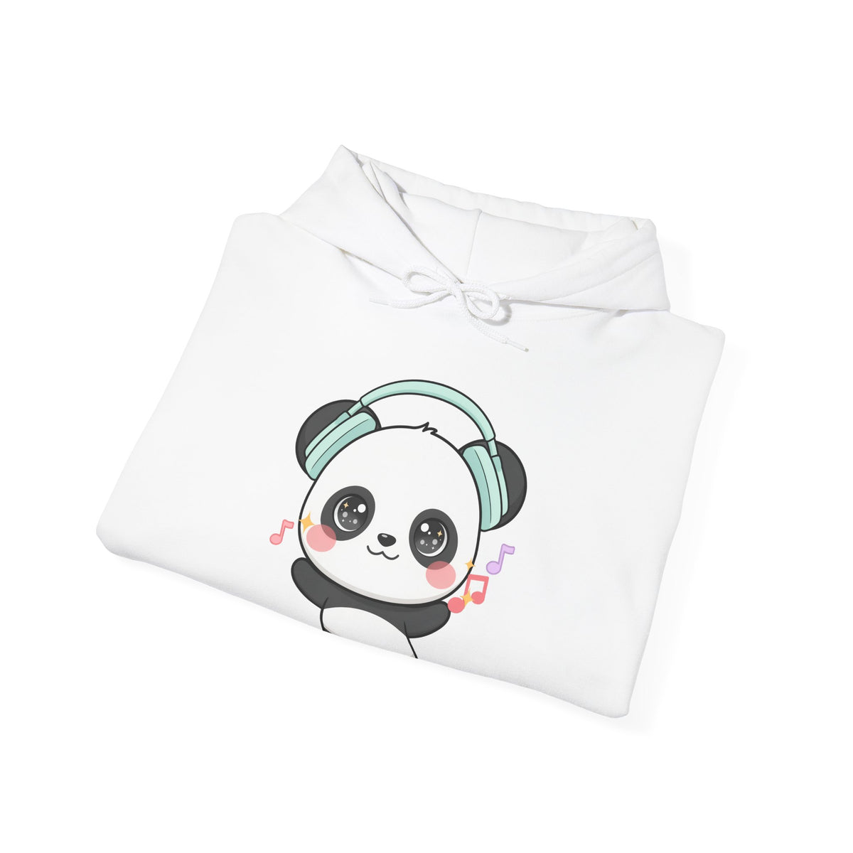 Kawaii Panda Hoodie, Cute Music Lover Sweatshirt