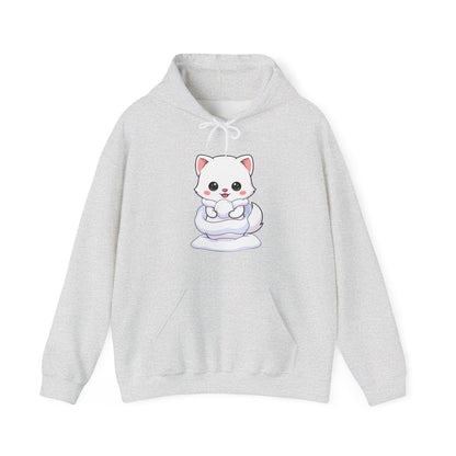 Kawaii Arctic Fox Hoodie, Cute Winter Animal Sweatshirt