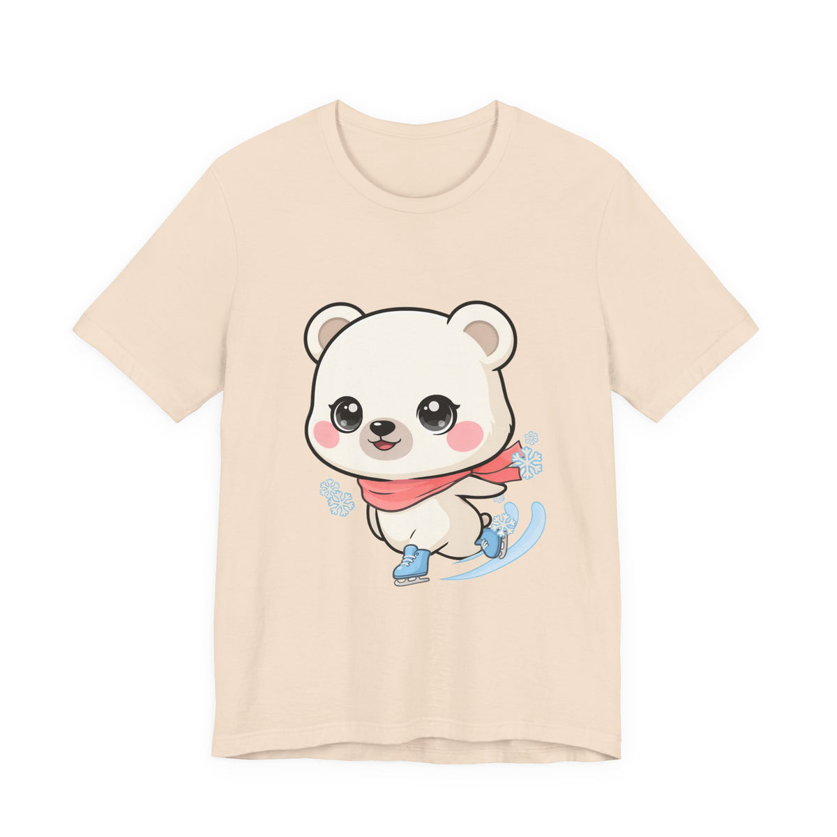 Kawaii Ice Skating Polar Bear Tee for Winter Gift Giving