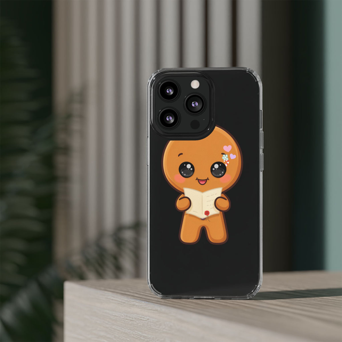 Gingerbread Man Phone Case, Cute Christmas Letter Reader