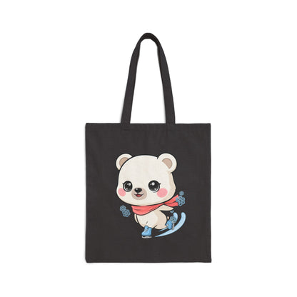 Kawaii Polar Bear Tote Bag for Winter Lovers
