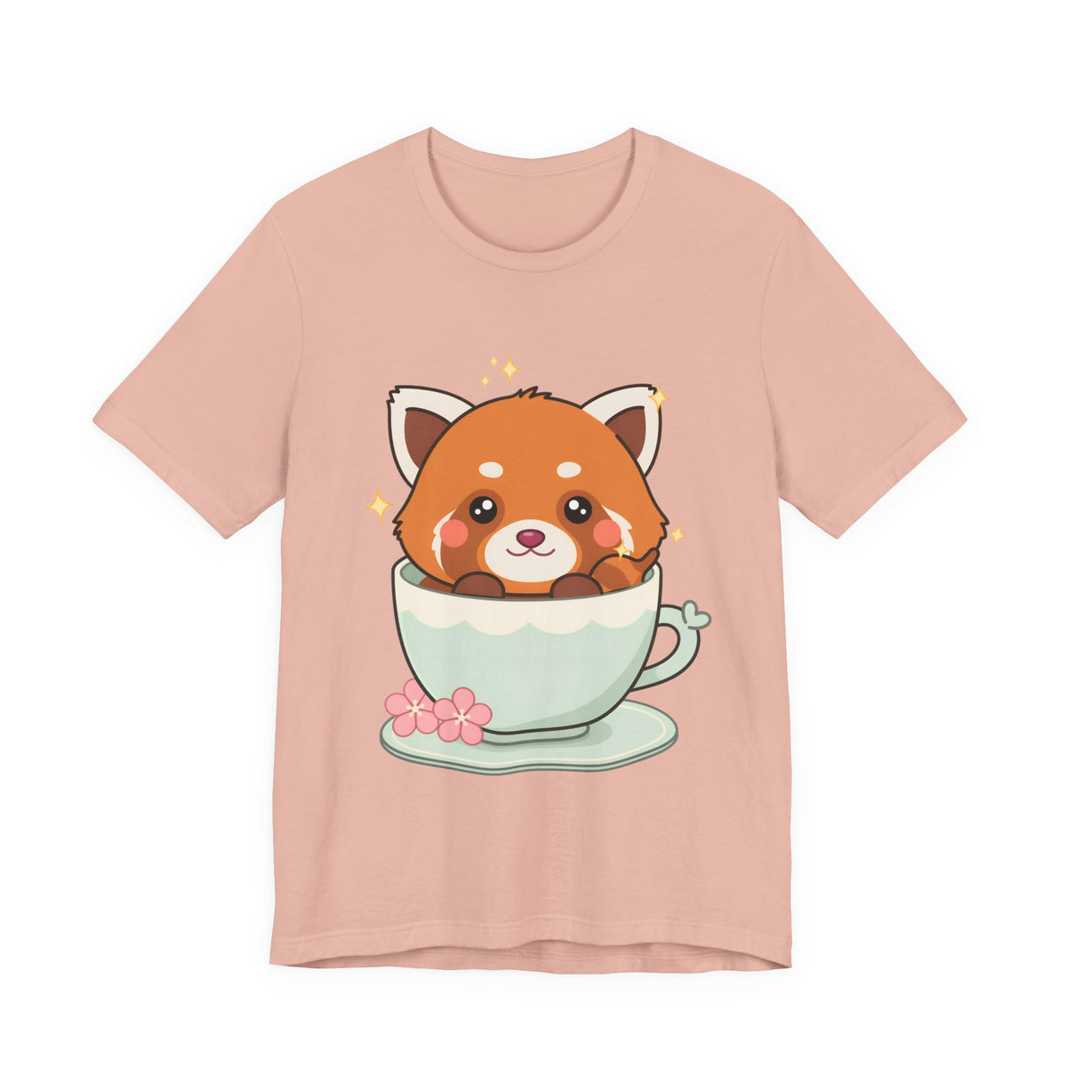 Kawaii Red Panda T-Shirt, Cute Tea Lover Gift