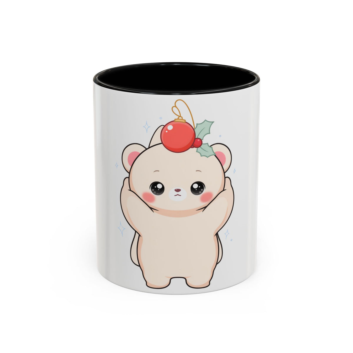 Christmas Polar Bear Mug, Cute Holiday Accent Coffee Mug