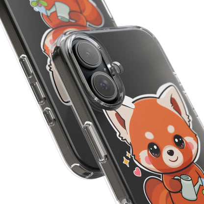 Red Panda Phone Case, Cute Plant Lover Gift