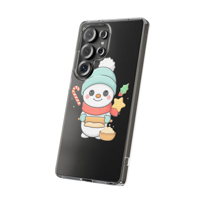Christmas Snowman Phone Case, Cute Cookie Baker