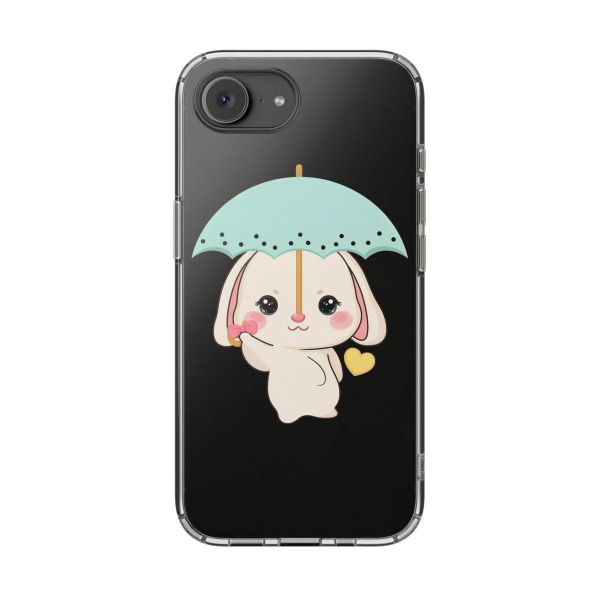 Kawaii Bunny Phone Case with Umbrella | Cute Clear Case