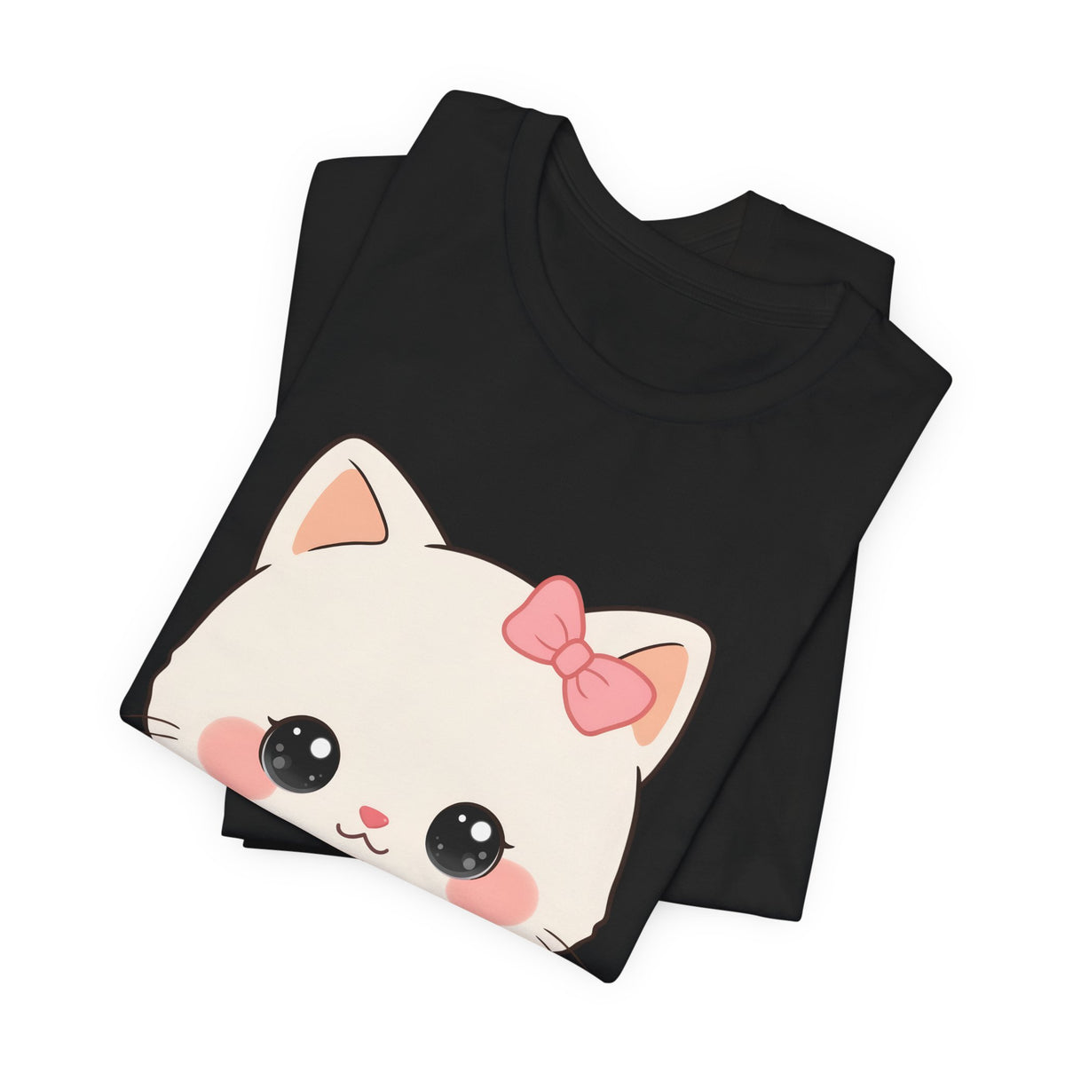 Kawaii Cat T-Shirt, Cozy Blanket Kitty for Cat Lovers
