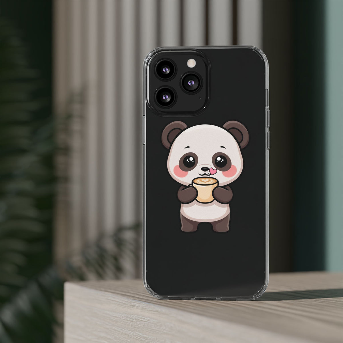 Kawaii Panda Latte Clear Impact-Resistant Case