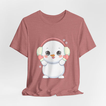 Kawaii Snowman T-Shirt for Cute Winter Style
