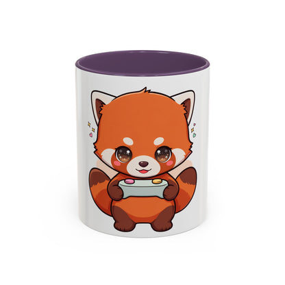 Red Panda Gamer Accent Coffee Mug for Cozy Desk Setups