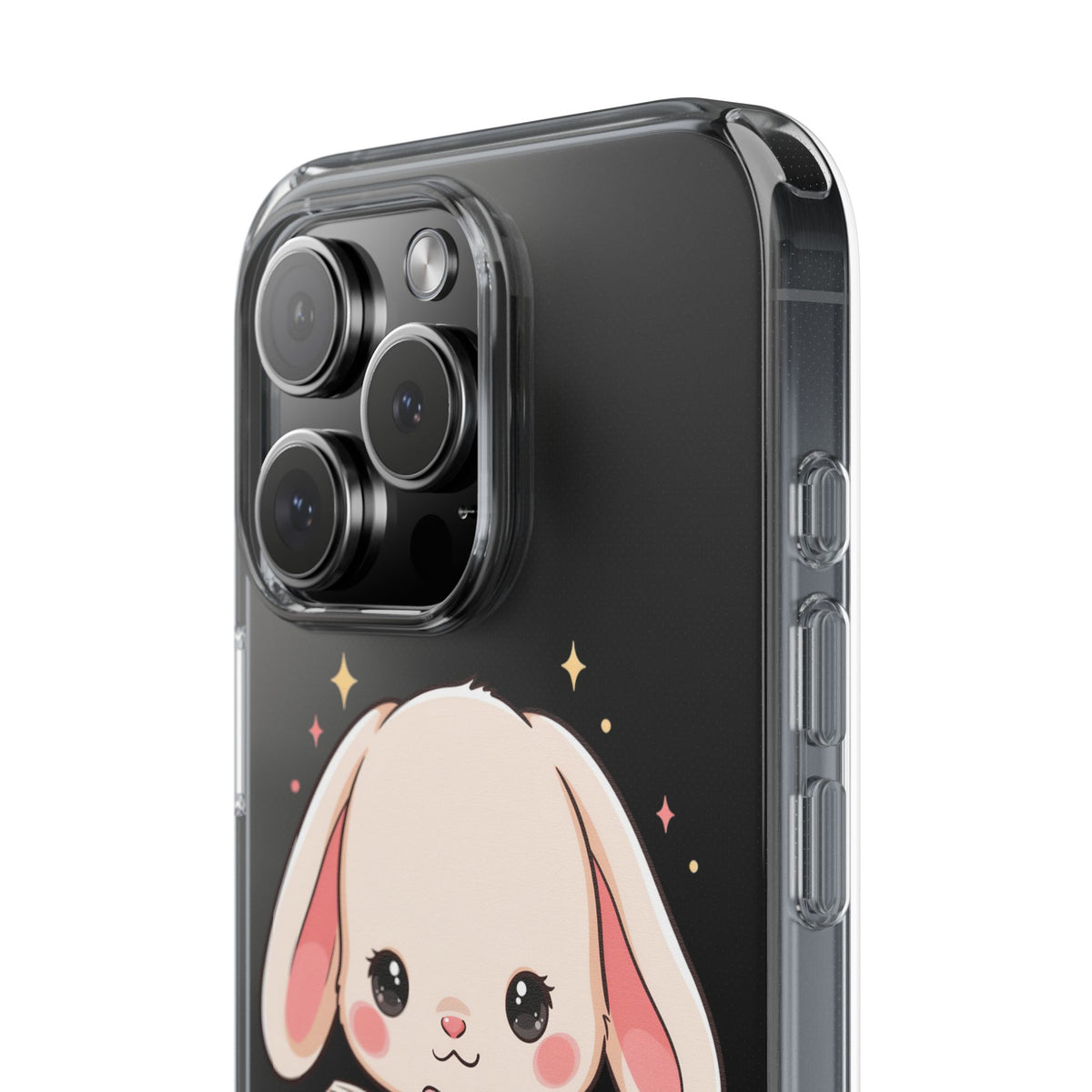 Kawaii Reading Bunny Clear Impact-Resistant Case
