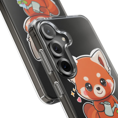 Red Panda Phone Case, Cute Plant Lover Gift