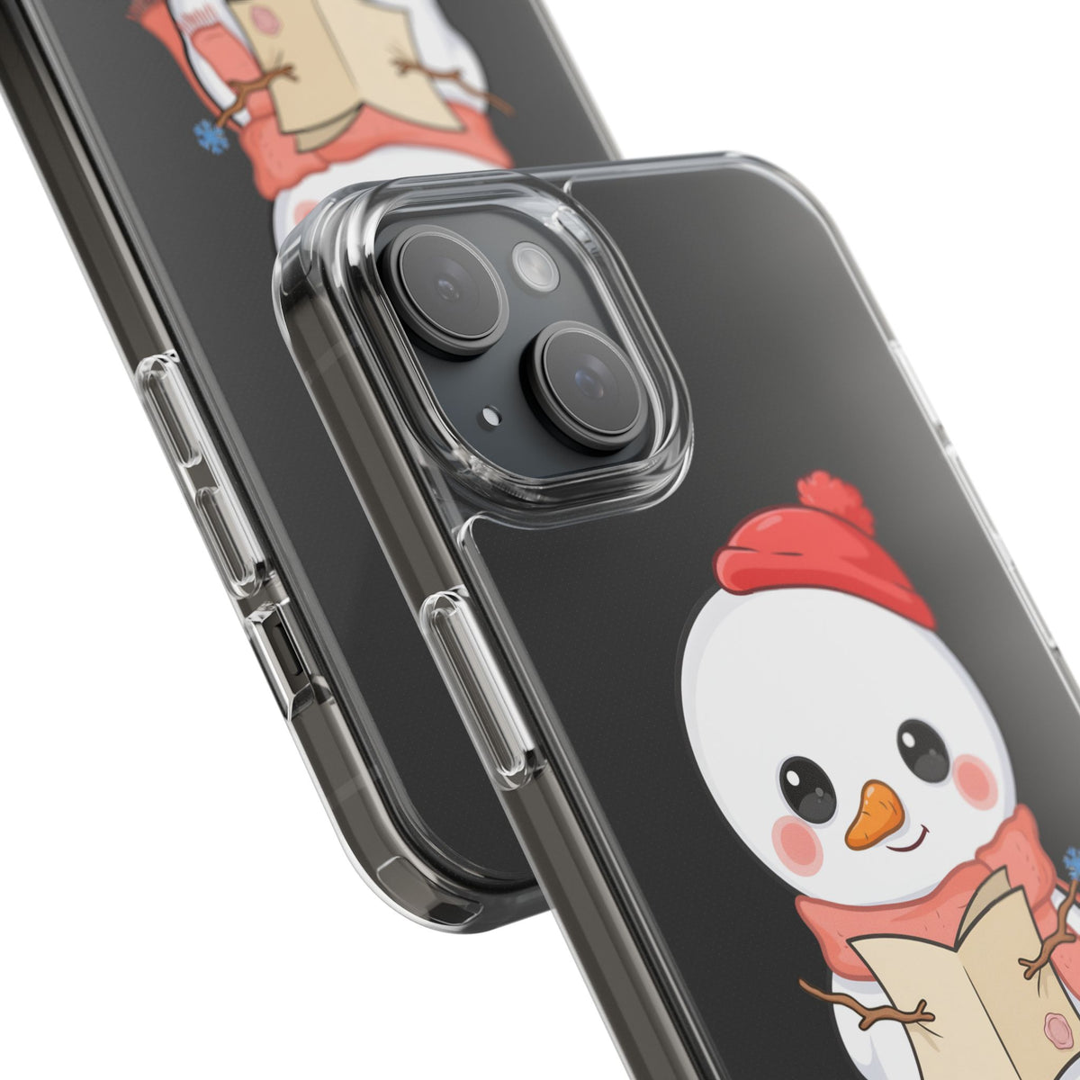 Kawaii Snowman Phone Case Reading to Santa
