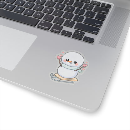 Kawaii Snowman Sticker for Cozy Winter Journals