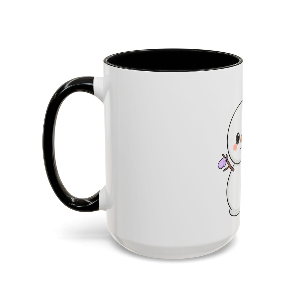 Kawaii Snowman Christmas Mug, Accent Coffee Mug