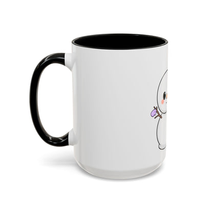 Kawaii Snowman Christmas Mug, Accent Coffee Mug