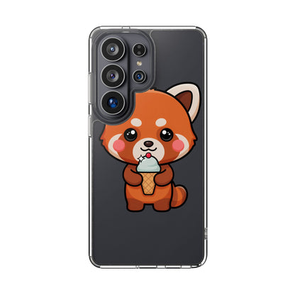 Kawaii Red Panda Phone Case with Ice Cream