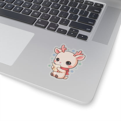 Kawaii Reindeer Christmas Sticker for Holiday Journals