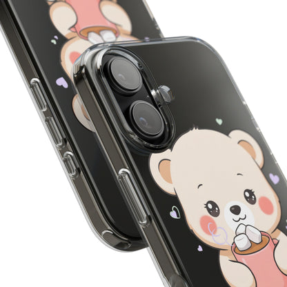 Kawaii Polar Bear Phone Case with Hot Cocoa