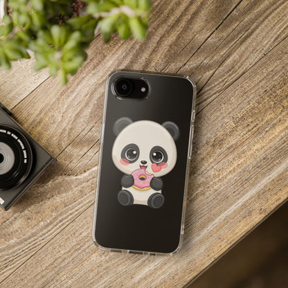 Kawaii Panda Phone Case with Donut