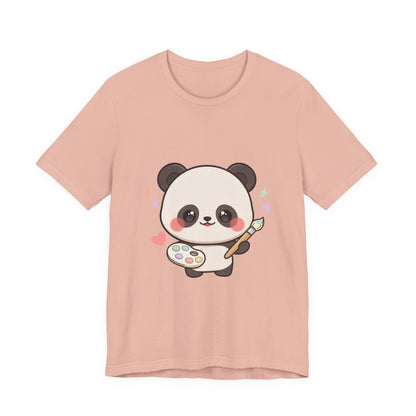Kawaii Panda Artist T-Shirt for Creative Panda Fans