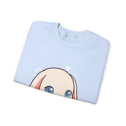 Kawaii Sushi Bunny Sweatshirt, Cute Chibi Crewneck