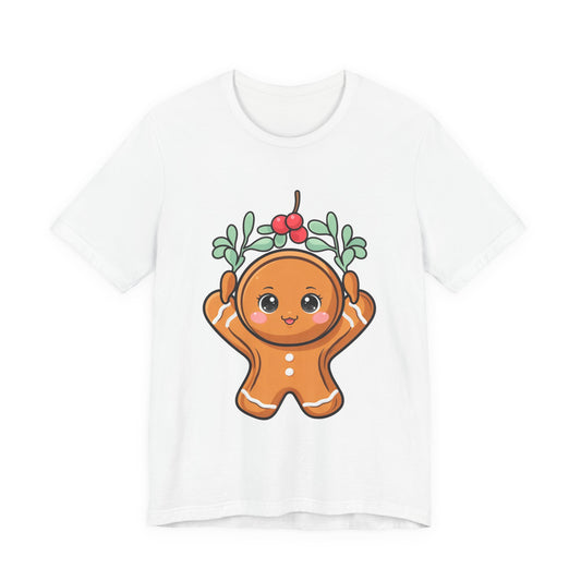 Kawaii Gingerbread Man Christmas Tee for Holiday Fans