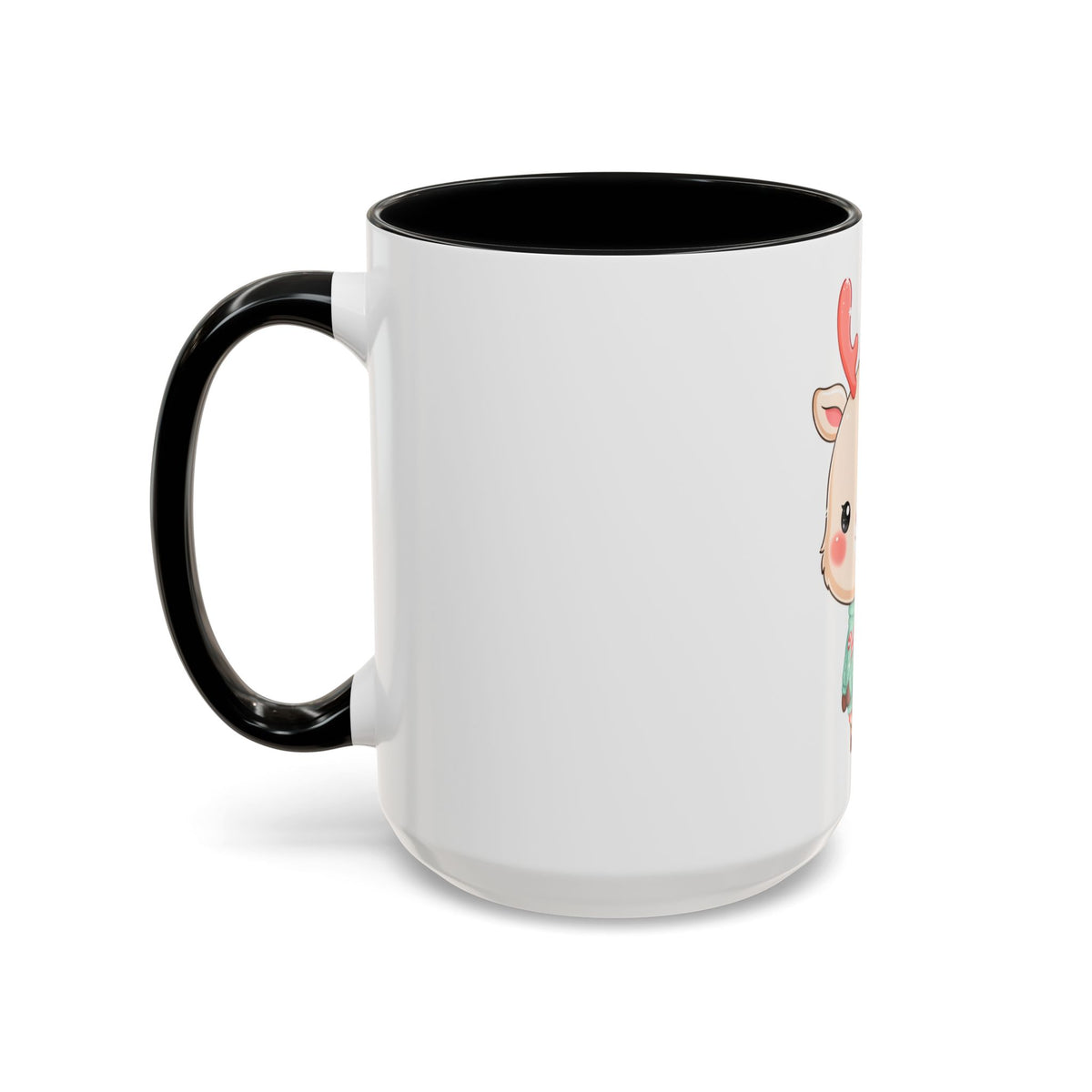 Kawaii Reindeer Christmas Mug – Cute Holiday Accent Coffee Mug