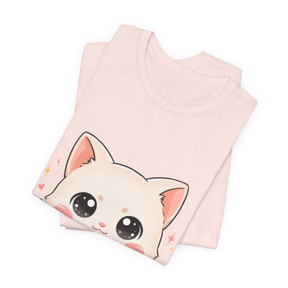 Kawaii Cat Artist T-Shirt for Creative Cat Lovers