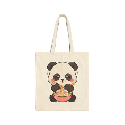 Kawaii Panda Ramen Tote Bag for Cute Food Lovers