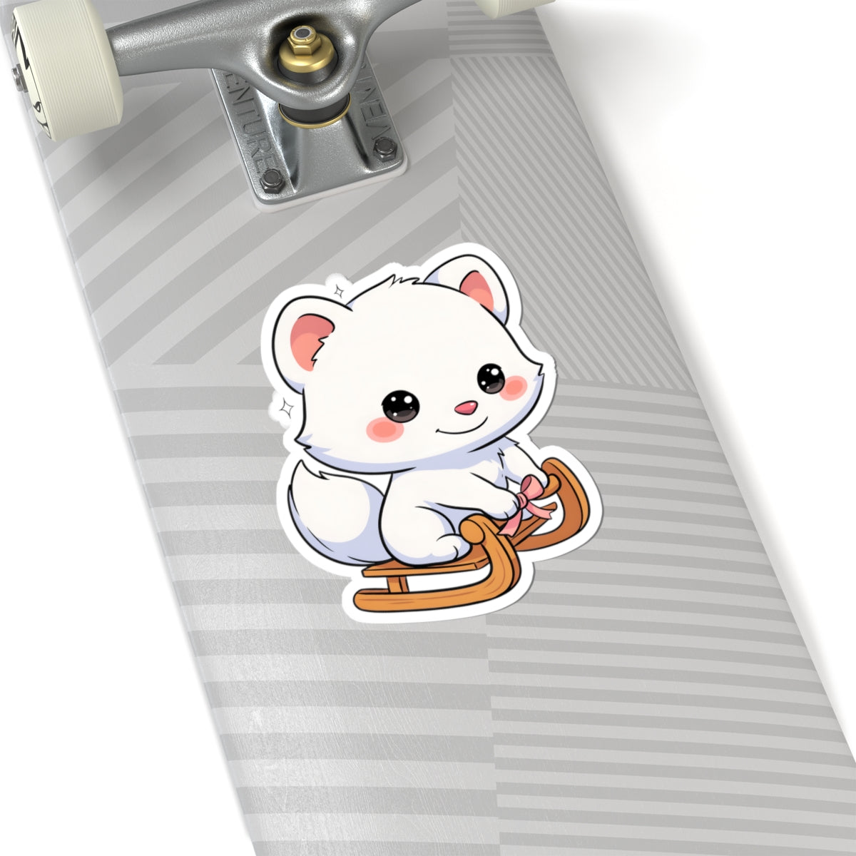 Kawaii Arctic Fox Sticker for Laptop and Journal