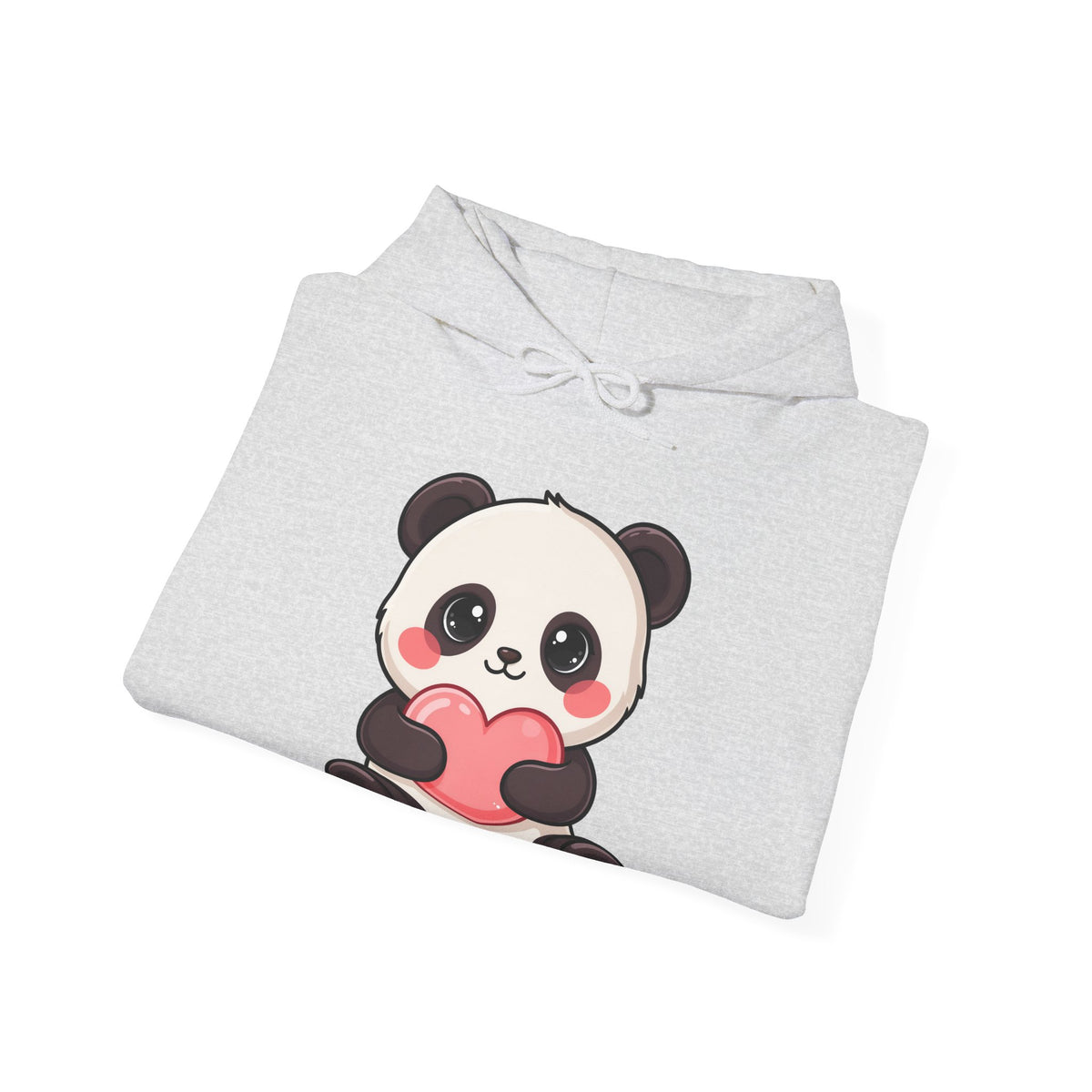 Kawaii Panda Hoodie, Cute Heart Hug Unisex Sweatshirt
