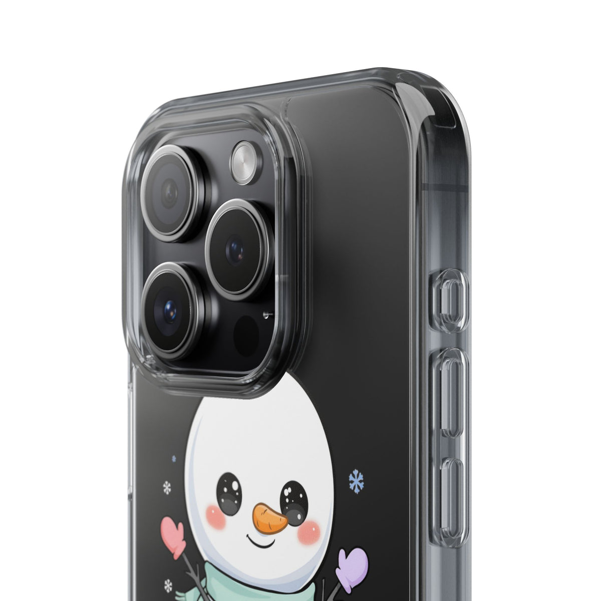 Kawaii Snowman Clear Impact-Resistant Case