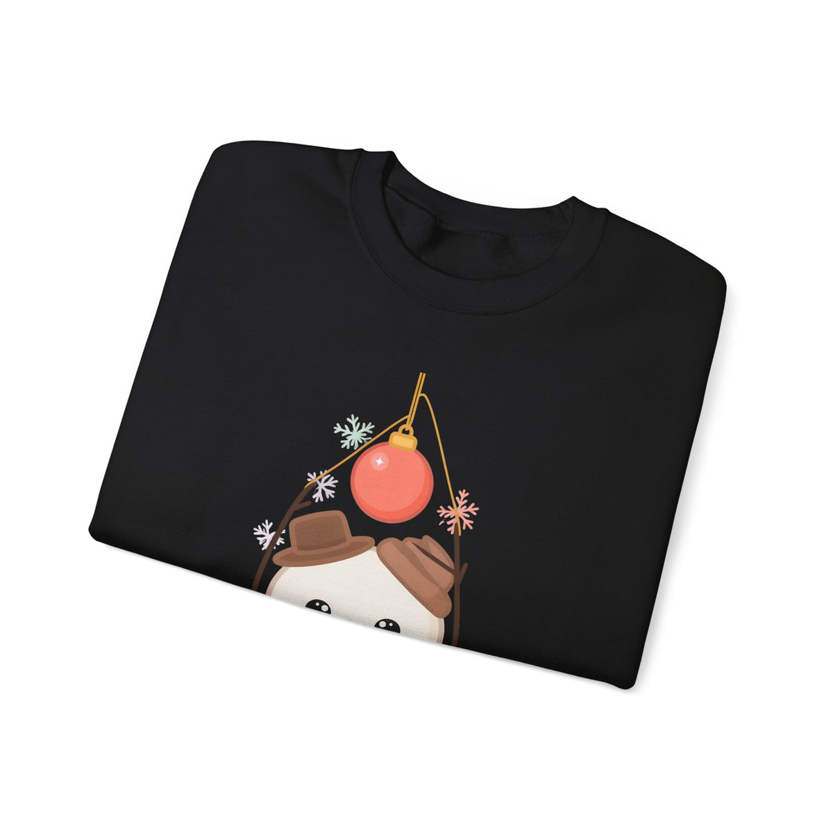Cute Snowman Christmas Sweatshirt, Kawaii Holiday Crewneck