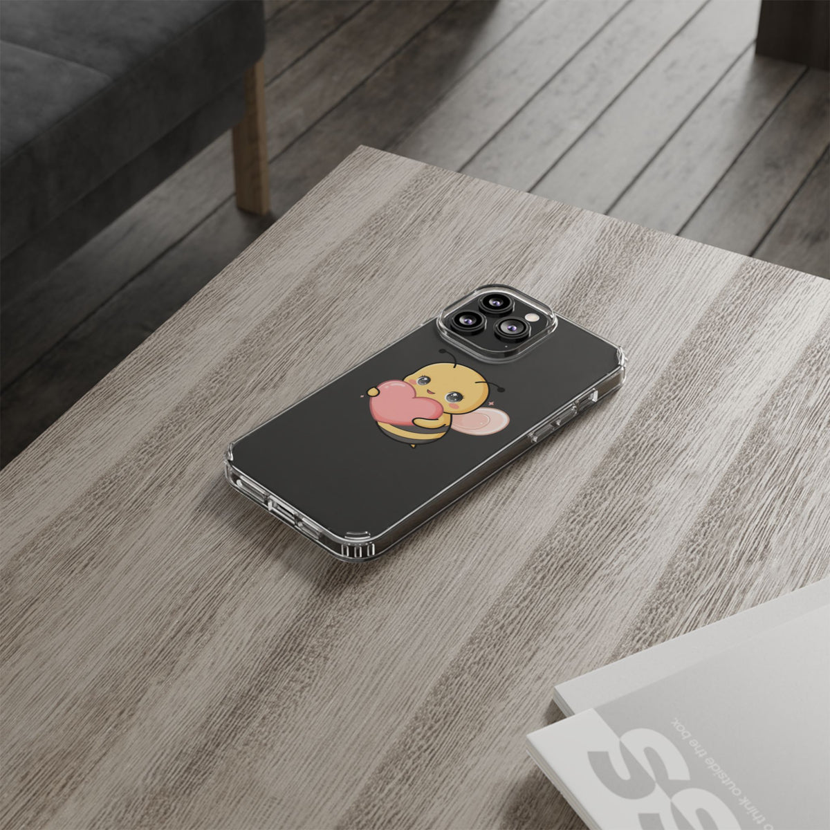 Kawaii Bee Clear Impact-Resistant Phone Case