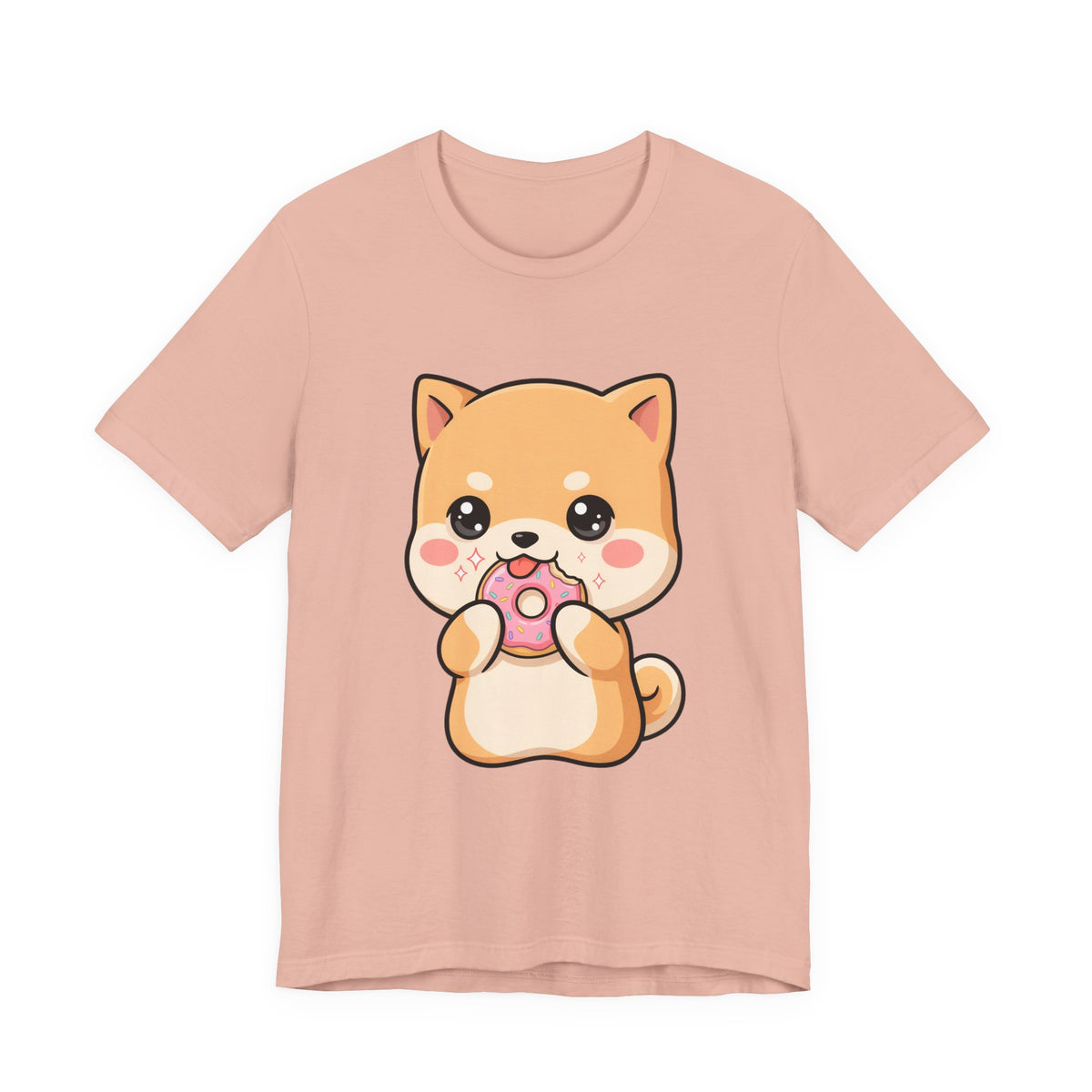 Kawaii Shiba Inu Donut Unisex Jersey Short Sleeve Tee