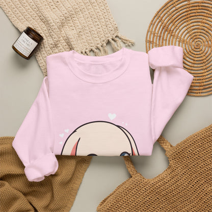 Kawaii Sushi Bunny Sweatshirt, Cute Chibi Crewneck