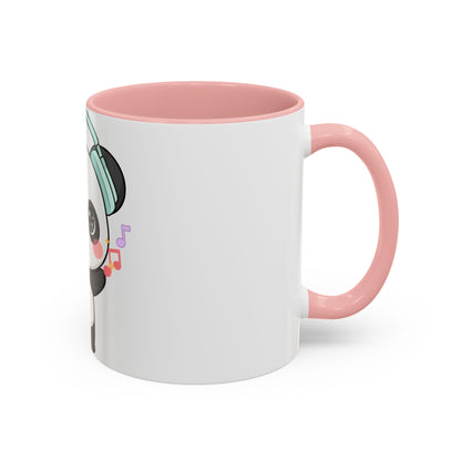Kawaii Panda Music Mug, Colorful Accent Coffee Mug