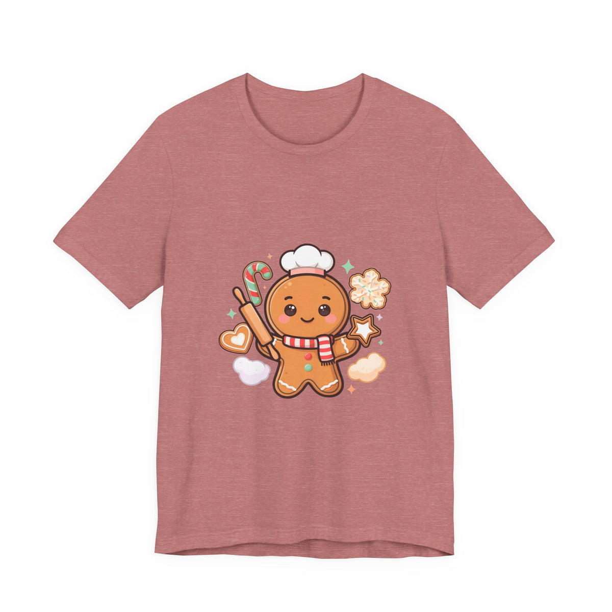 Gingerbread Baker Christmas Tee, Cute Kawaii Holiday Shirt