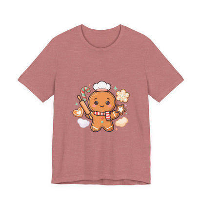 Gingerbread Baker Christmas Tee, Cute Kawaii Holiday Shirt